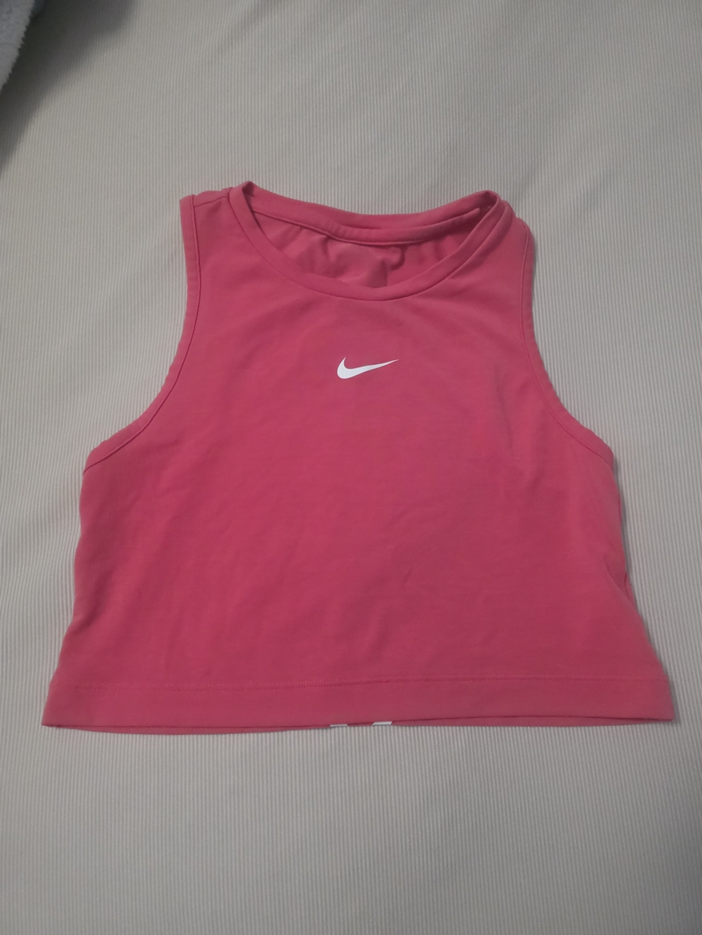 Nike Girls Pink Cropped Tank Top